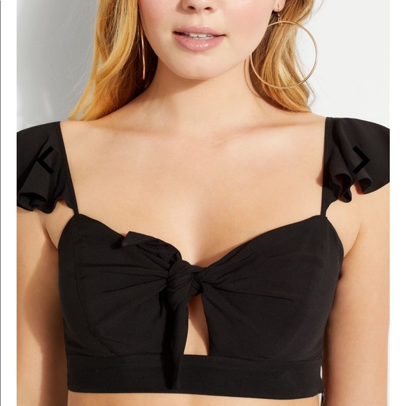 Charissa Tie Front Crop Top NWT - Picture 4 of 9